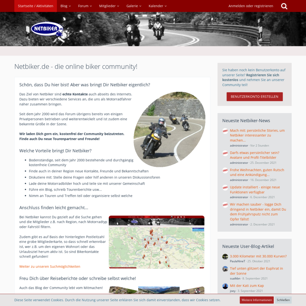 Screenshot der Referenz netbiker.de