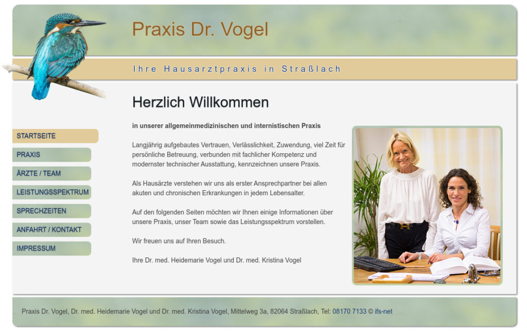 Screenshot der Referenz hausaerzte-strasslach.de